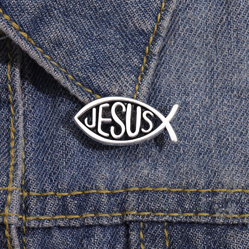 Jesus Fish Christianity Enamel Pins