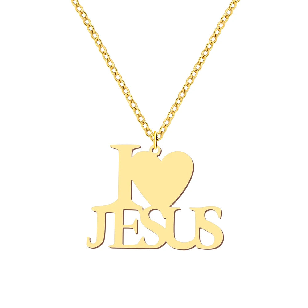 I Love Jesus Pendant Chain