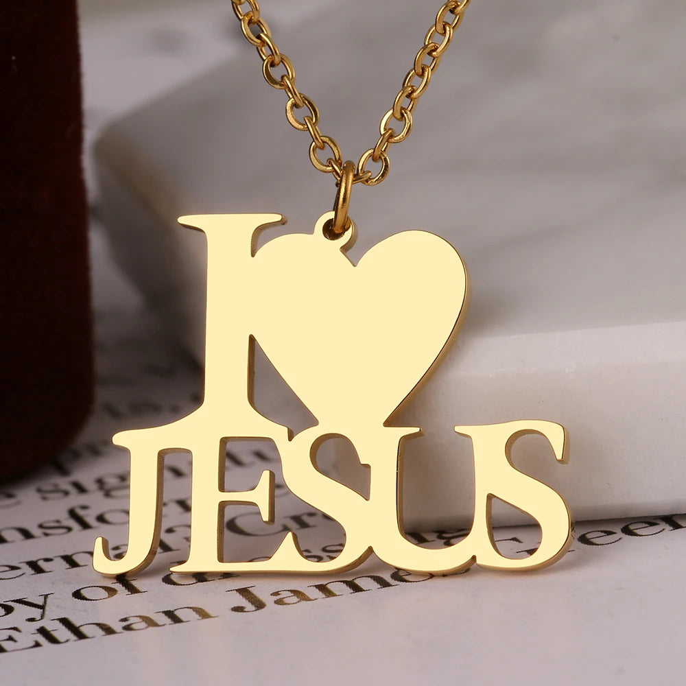 I Love Jesus Pendant Chain