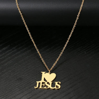 I Love Jesus Pendant Chain